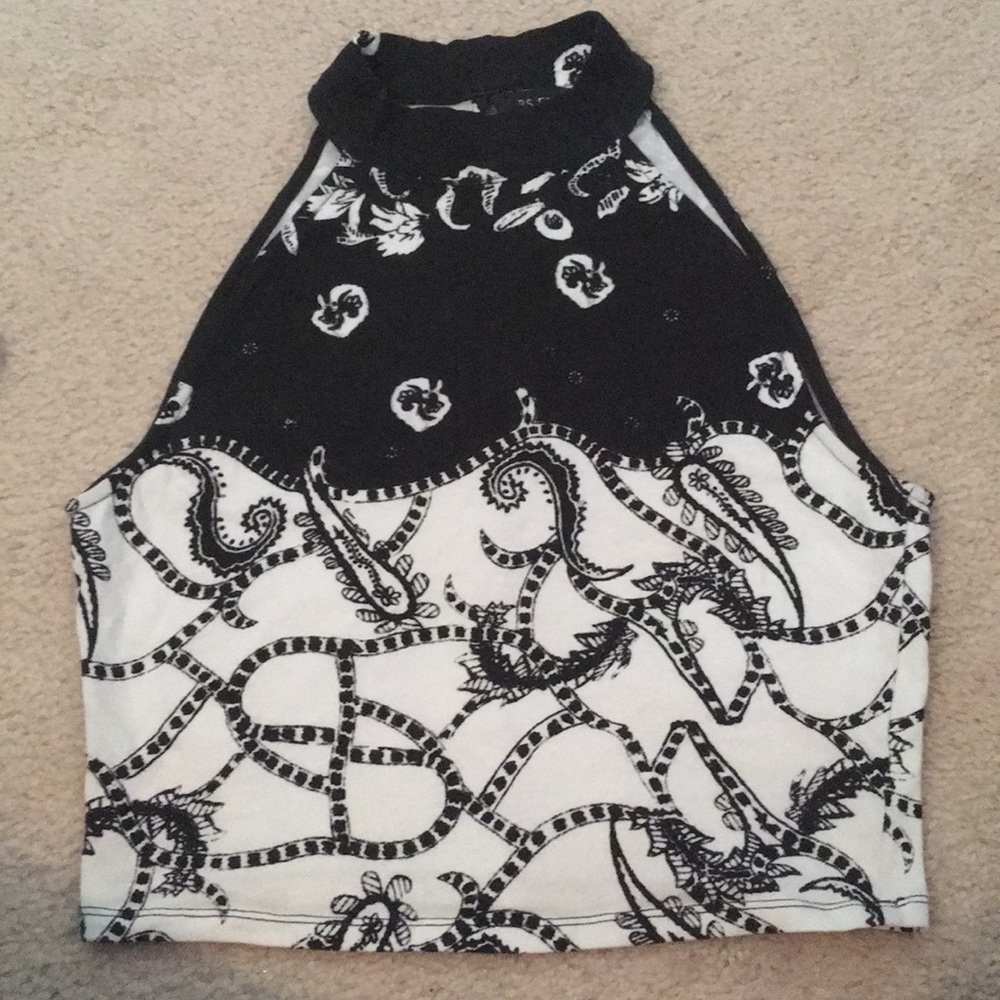 Black and white tank top